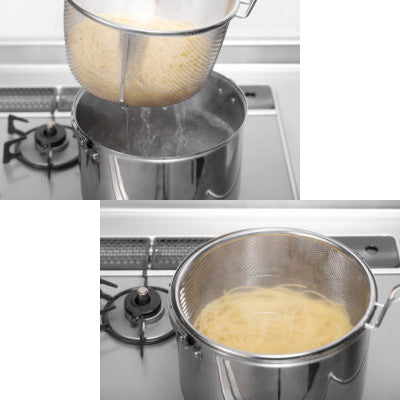 ステンレス製 業務用ボイル バスケット 22cm