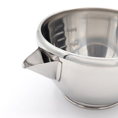 ステンレス製 片口ボウル Φ13.5cm 700cc~ 目盛り付 計量 混ぜる 注ぐ 万能ボール 日本製