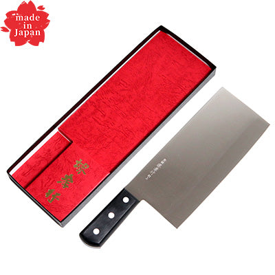 堺孝行 中華包丁 INOX スレンレス鋼 ツバ無し 21cm 日本製 – エビスヤ  