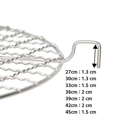 クリンプ天ぷら網(三日月)サイズ