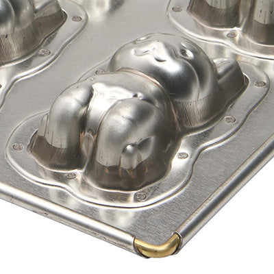 シルバー天板 柴犬のわん吉型 8P 製菓 焼き菓子 空焼き不用 熱伝導 日本製