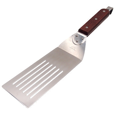 18-0ステンレス製 木柄 万能ターナー(幅:7.6cm) 餃子 ステーキ すくう