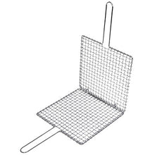 画像をギャラリービューアに読み込む, 焼アミ シングルハンドル合わせ クロームメッキ 30cm×30cm 両面焼き 挟み焼き