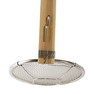 18-8ステンレス製 竹柄 そば揚 縦柄 18cm(6.5メッシュ) 業務用