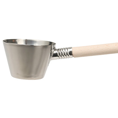 ステンレス製 木柄 調理杓子 うどん杓子 (中)270cc