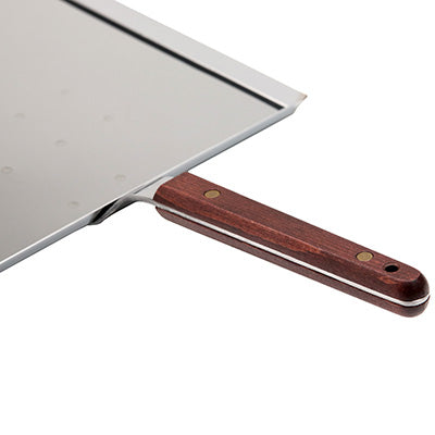 ステンレス製 木柄 お好み運搬器具 (小 巾23.5cm×23.5cm)木柄 ちりとり お好み焼き 提供 日本製