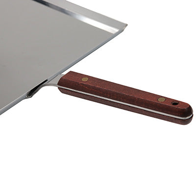 ステンレス製 木柄 お好み運搬器具 (大 巾26.5cm×29.5cm)木柄 ちりとり お好み焼き 提供 日本製
