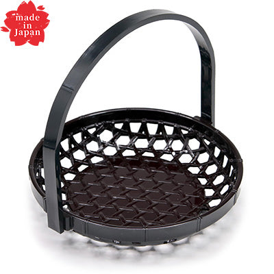 樹脂製 5寸 竹かご Φ14.8cm (折りたたみ式）マロン 盛り付け 皿 天ぷら