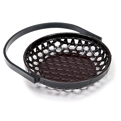 樹脂製 5寸 竹かご Φ14.8cm (折りたたみ式)マロン 盛り付け 皿 天ぷら 前菜 器 高級感 日本製