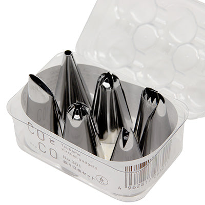 ステンレス 絞り口金セット 6種入 COとCO デコレーション 絞り 日本製