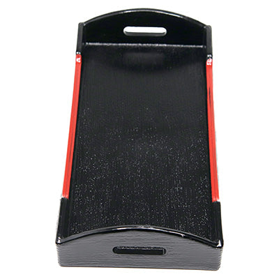 樹脂製 運び型カスター盆 黒天朱 小 卓上調味料 スリム