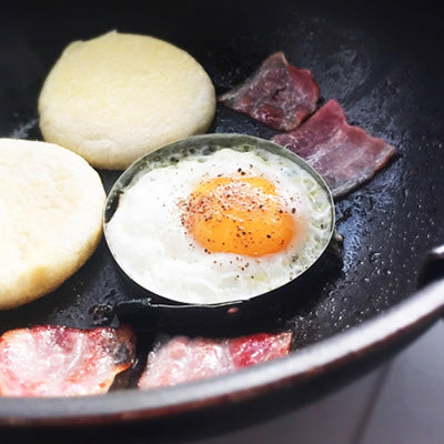 ステンレス製 目玉リング 持ち手無 成形 調理リング 目玉焼き マフィン パテ