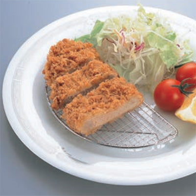 ステンレス製 半月 とんかつアミ 盛付例