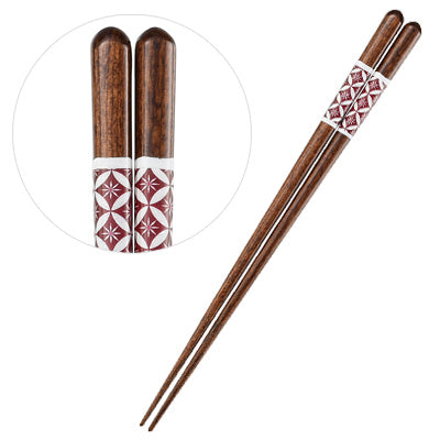 天然木 紋菱箸(もんびし) 21cm~ 滑り止め加工 食洗器対応 日本製