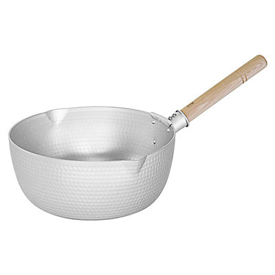 アルミ製 雪平鍋(SS) 両口鍋 ホクア 15cm~ 槌目 熱伝導性 目盛り付【ガス専用】 日本製