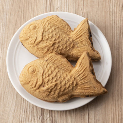 たい焼き器 木柄 家庭用 鋳鉄 2匹 熱伝導 アウトドア 製菓