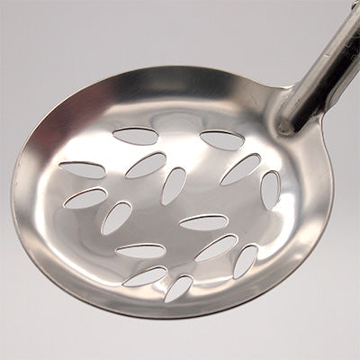 18-8ステンレス製 ローズ柄 卓上 お玉 小 穴明 日本製