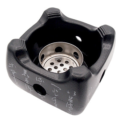 アルミ いろはこんろ(黒)網・炭入・焼杉板セット 小 大