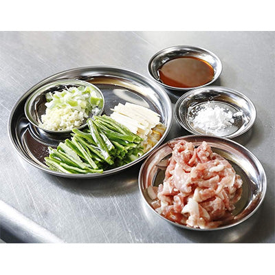 ステンレス製 丸皿 20枚セット（給食皿）食材の仕込みや陳列に使えるお皿 食事用の小皿にも