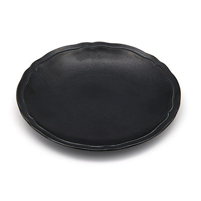 磁器製 超軽量食器 美濃焼 プレート 23cm 2枚セット （電子レンジ・食洗器対応） 日本製 シンプルな和食器 ブラック