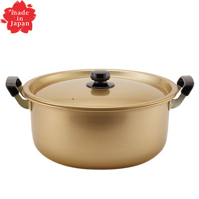 純しゅう酸 味づくし 鍋（アルミ）　両手鍋 軽く扱いやすい 煮込み料理や汁物にイイもの長持ち（ガス専用）　日本製
