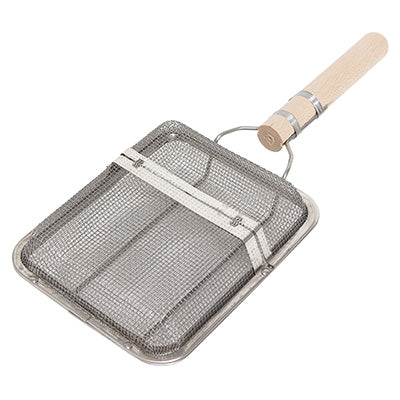 ステンレス製 ギンナン煎り 新型プレス角型 8メッシュ【ガス火専用】