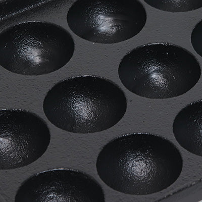 鉄 5丁用 カンテキのみ（引出無）+たこ焼き鉄板 18穴（フチ高）5枚のセット　（ガス種を必ずお選び下さい） ※配送２個口