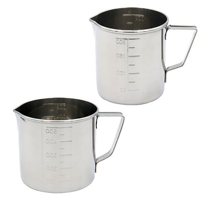 18-8ステンレス製 計量カップ (200cc～5000cc)（口付 水マス）
