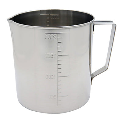18-8ステンレス製 計量カップ (200cc～5000cc)（口付 水マス）