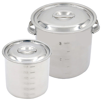 寸胴鍋・丸 キッチンポット(目盛付・モリブデン SUS316)