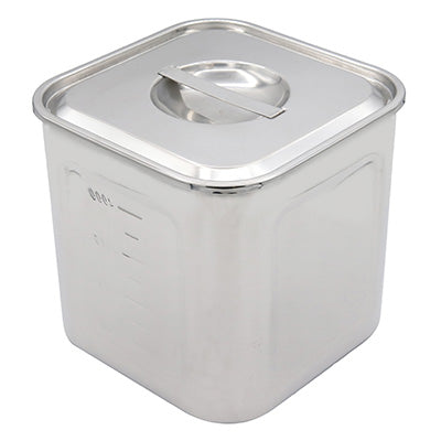 モリブデン銅  角・深型キッチンポット 10.5cm～（目盛付 SUS316）