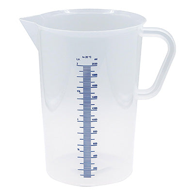 ドイツ製 水マス 計量カップ ポリプロピレン 白PC (250cc～5000cc)