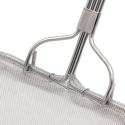 18-8ステンレス製 手アミ式 角型 カス揚げ 細目 （40メッシュ）