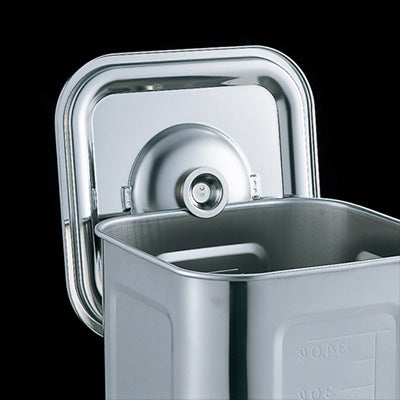 18-8ステンレス製  角・深型キッチンポット 19cm～ 目盛付　日本製