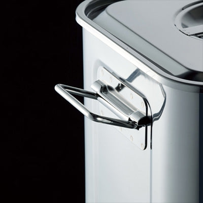 18-8ステンレス製  角・深型キッチンポット 19cm～ 目盛付　日本製