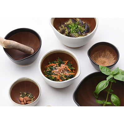 もとしげ すり鉢 （黒マット）潰す、擦る、和える キッチンからそのまま食卓へ 　日本製