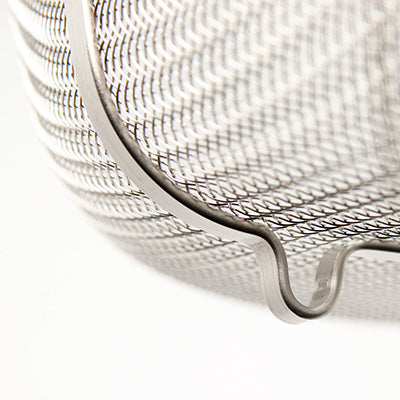 ステンレス製  業務用ボイル バスケット 22cm（Φ22cm×H13cm） ゆでる ザル きる あげもの　日本製