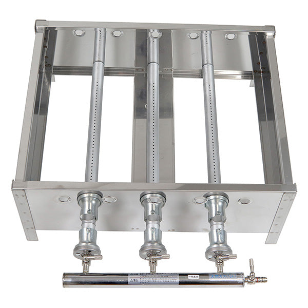 おでん鍋 ガス式 尺5（500×400mm） 仕切り6 長辺コック カンテキ 業務用 直火式 日本製