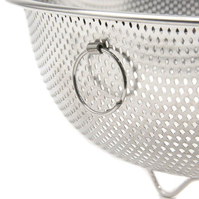 ステンレス製  シェフズ パンチングボール 15cm（足付 / リング付） 水切り