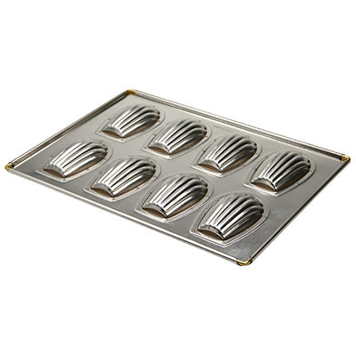 シルバー天板 マドレーヌ型 8P　製菓 焼き菓子 空焼き不用 熱伝導　日本製