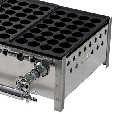 業務用 たこ焼き器 ガス式 3丁 28穴 鉄製 カンテキ付 卓上 店舗 屋台