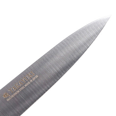 TAKAYUKI S/Sモリブデン鋼 PC柄カラー黒 ペティナイフ 12cm
