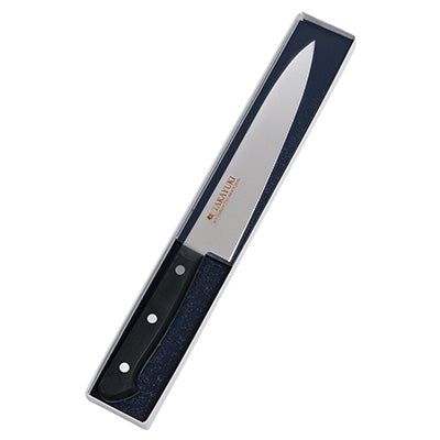 TAKAYUKI S/Sモリブデン鋼 PC柄カラー黒 ペティナイフ 15cm