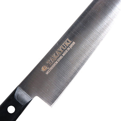 TAKAYUKI S/Sモリブデン鋼 PC柄カラー黒 ペティナイフ 15cm