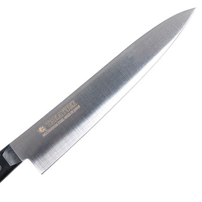 TAKAYUKI S/Sモリブデン鋼 PC柄カラー黒 ペティナイフ 15cm