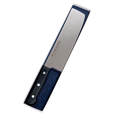 TAKAYUKI S/Sモリブデン鋼 PC柄カラー黒 巾広菜切 18cm