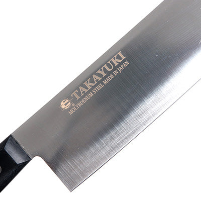 TAKAYUKI S/Sモリブデン鋼 PC柄カラー黒 巾広菜切 18cm