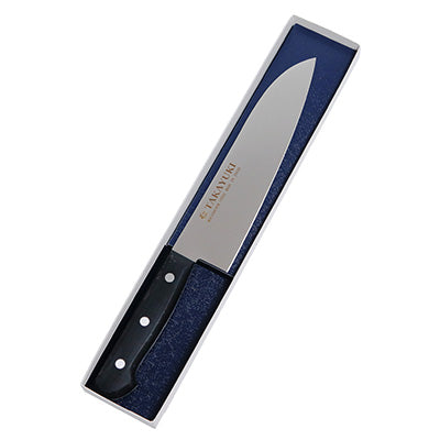 TAKAYUKI S/Sモリブデン鋼 PC柄カラー黒 三徳 18cm