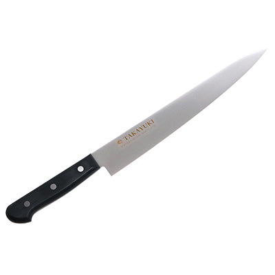 TAKAYUKI S/Sモリブデン鋼 PC柄カラー黒 筋引 24cm