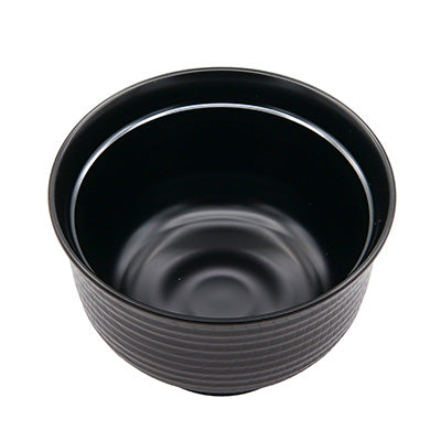 樹脂製 えびす美里椀 新溜内黒 耐熱3.3寸 （Φ10cm×9.5cm・約300cc） 味噌汁 スープ